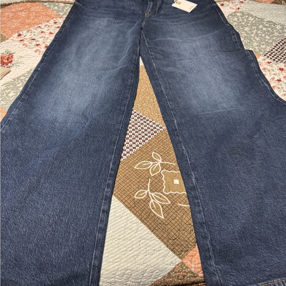 Good American Dark Blue Flare Jeans